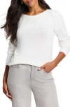 Nic + Zoe Nic & Zoe Stitched Crew Sweater In Classic Cream