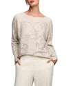 Nic + Zoe Nic+zoe Sequinned Boat Neck Sweater In Neutral