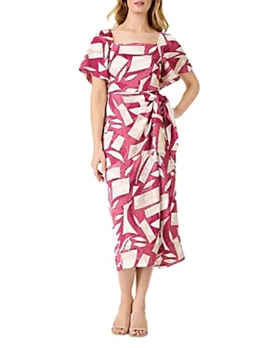 NIC + ZOE NIC+ZOE SHADOW BLOCKS FAUX WRAP DRESS
