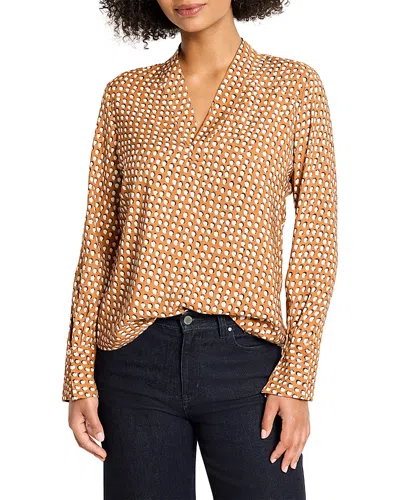 Nic + Zoe Nic+zoe Shadow Dot Top In Brown