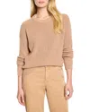 Nic + Zoe Nic+zoe Shaker Stitch Crewneck Sweater In Brown