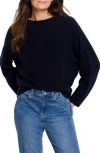 Nic + Zoe Nic+zoe Shaker Stitch Mock Neck Sweater In Dark Indigo