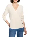 Nic + Zoe Nic+zoe Shaker Stitch Wrap Sweater In Neutral