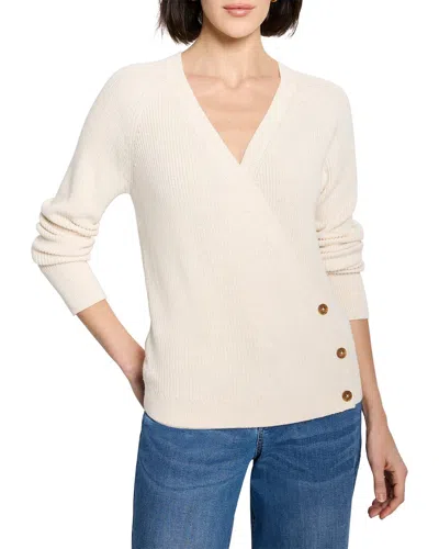 Nic + Zoe Nic+zoe Shaker Stitch Wrap Sweater In Neutral