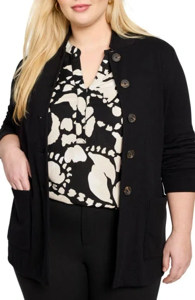 Nic + Zoe Nic+zoe Sharp Knit Blazer In Black Onyx