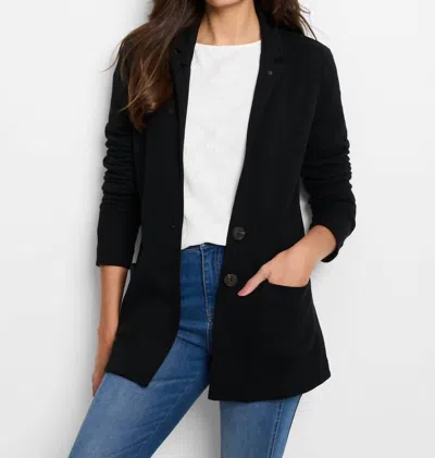 Nic + Zoe Sharp Knit Blazer In Black Onyx