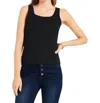 Nic + Zoe Stretch Cotton Shelf Bra Tank In Black