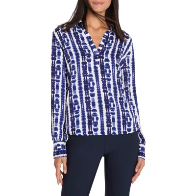 NIC + ZOE NIC+ZOE SHIBORI STRIPE PULLOVER TOP