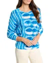 Nic + Zoe Plus Shifting Tides Supersoft Sweater In Blue