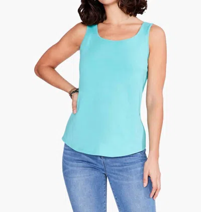 Nic + Zoe Shirt Tail Perfect Tank In Aqua In Blue