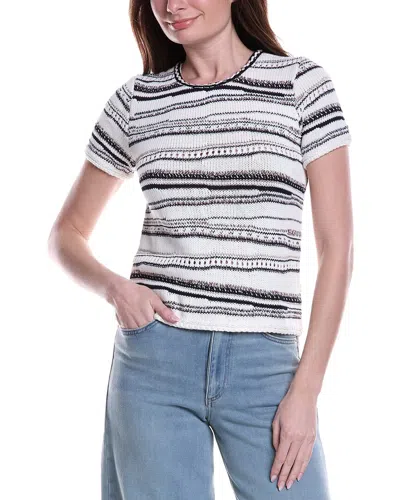 Nic + Zoe Nic+zoe Shoreline Mix Knit T-shirt In White