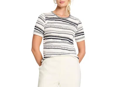 Nic + Zoe Shoreline Mix Knit T-shirts In Neutral