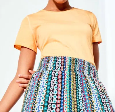 Nic + Zoe Short Sleeve Shirt Tail Crew Tee In Sunflower In Yellow