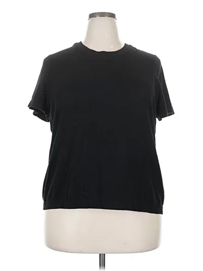Pre-owned Nic + Zoe Short Sleeve T-shirt In Black