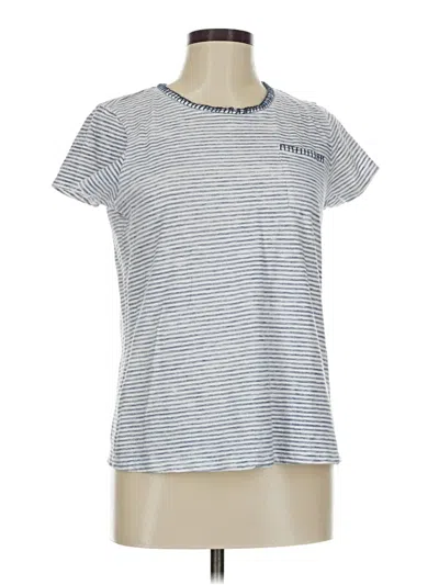 Pre-owned Nic + Zoe Short Sleeve T-shirt In Blue
