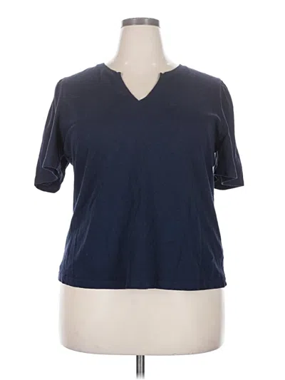 Pre-owned Nic + Zoe Short Sleeve T-shirt In Blue