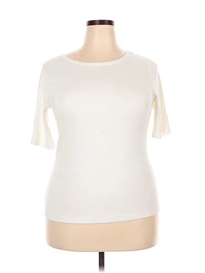 Pre-owned Nic + Zoe Short Sleeve T-shirt In Ivory