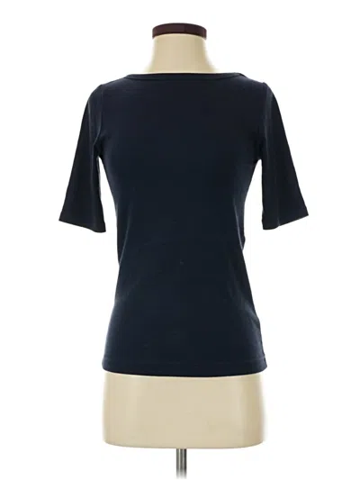 Pre-owned Nic + Zoe Short Sleeve Turtleneck In Blue