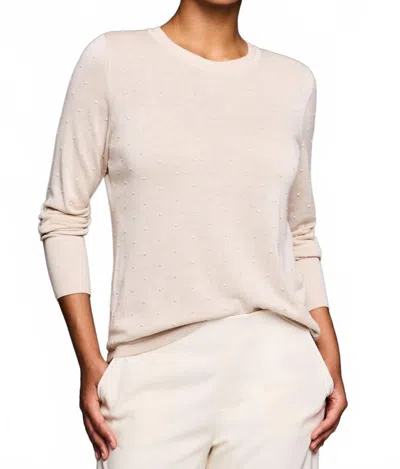 Nic + Zoe Silk Blend Dotty Texture Sweater In Sandstone In Neutral