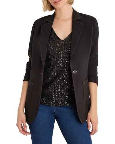 Nic + Zoe Nic+zoe Single Button Stretch Blazer In Black