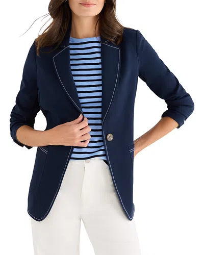 Nic + Zoe Nic+zoe Sleek Accent Stitch Anywhere Blazer In Purple