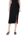 Nic + Zoe Nic+zoe Twist Waist Jersey Midi Skirt In Black Onyx