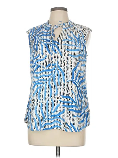 Pre-owned Nic + Zoe Sleeveless Blouse In Blue
