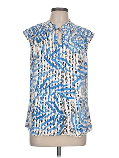 Pre-owned Nic + Zoe Sleeveless Blouse In Blue