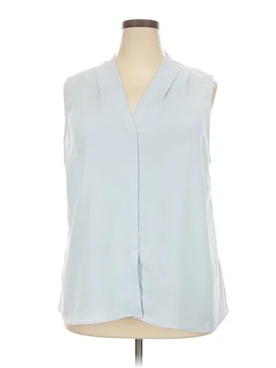 Pre-owned Nic + Zoe Sleeveless Blouse In Blue