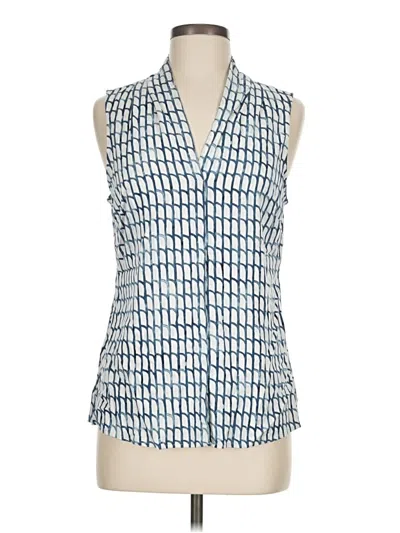 Pre-owned Nic + Zoe Sleeveless Blouse In Blue