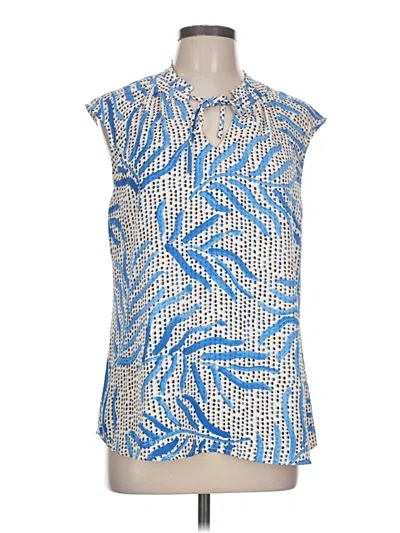 Pre-owned Nic + Zoe Sleeveless Blouse In Blue