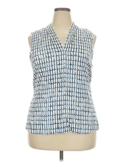 Pre-owned Nic + Zoe Sleeveless Blouse In Blue