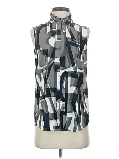 Pre-owned Nic + Zoe Sleeveless Blouse In Gray