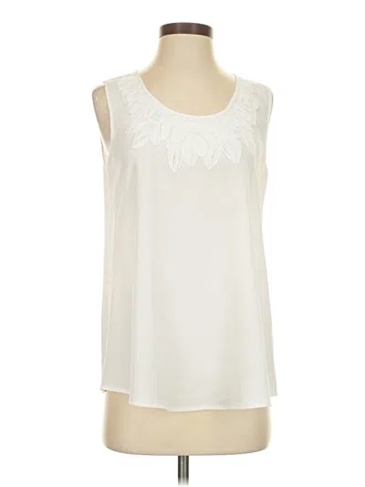 Pre-owned Nic + Zoe Sleeveless Blouse In Ivory