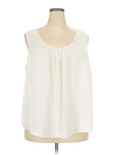 Pre-owned Nic + Zoe Sleeveless Blouse In Ivory