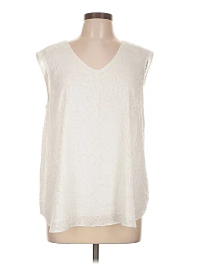 Pre-owned Nic + Zoe Sleeveless Blouse In Ivory
