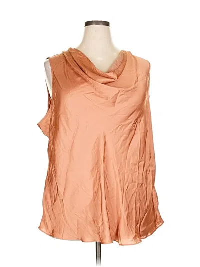 Pre-owned Nic + Zoe Sleeveless Blouse In Orange
