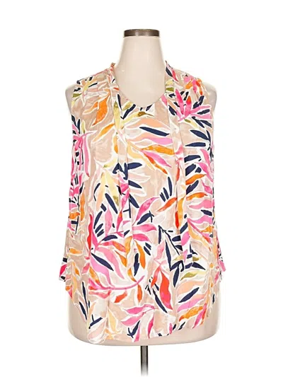 Pre-owned Nic + Zoe Sleeveless Blouse In Pink