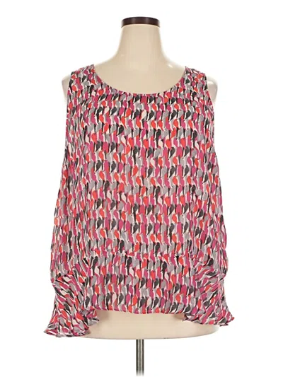 Pre-owned Nic + Zoe Sleeveless Blouse In Pink