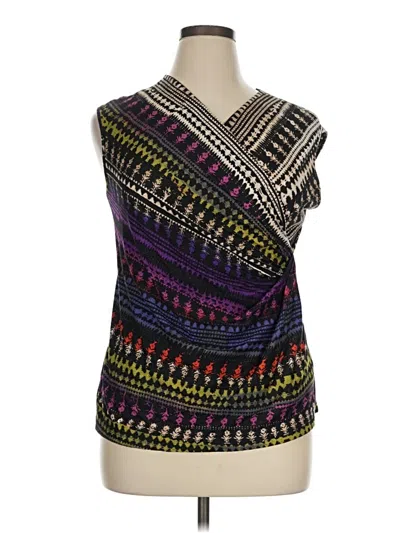 Pre-owned Nic + Zoe Sleeveless Blouse In Purple
