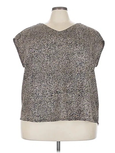 Pre-owned Nic + Zoe Sleeveless Blouse In Silver