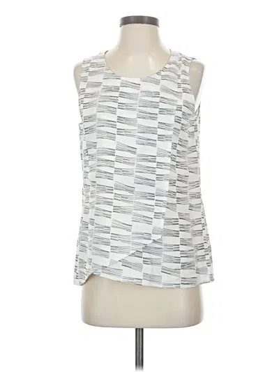 Pre-owned Nic + Zoe Sleeveless Blouse In Silver