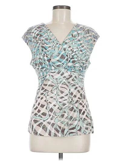 Pre-owned Nic + Zoe Sleeveless Blouse In Teal