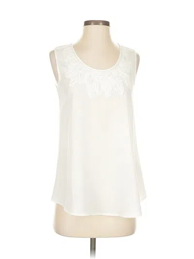 Pre-owned Nic + Zoe Sleeveless Blouse In White