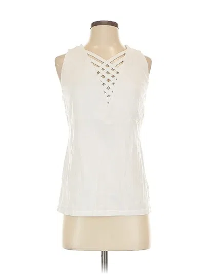 Pre-owned Nic + Zoe Sleeveless Blouse In White
