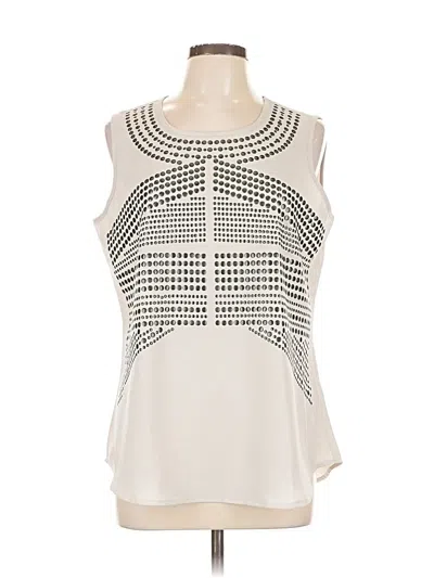 Pre-owned Nic + Zoe Sleeveless Blouse In White