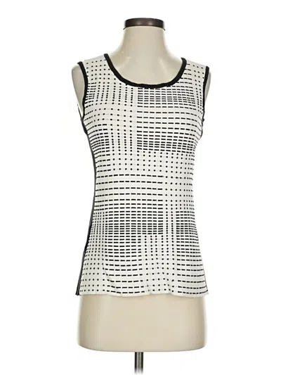 Pre-owned Nic + Zoe Sleeveless Blouse In White