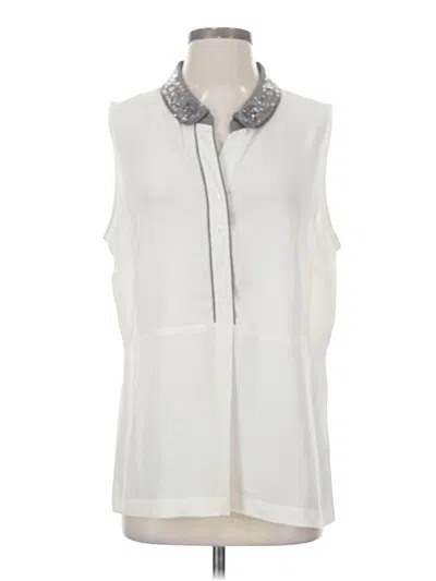 Pre-owned Nic + Zoe Sleeveless Blouse In White