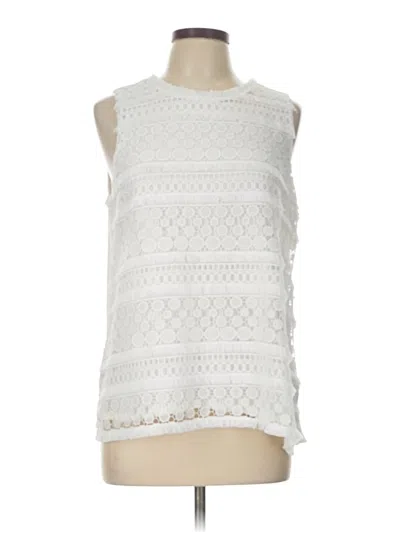 Pre-owned Nic + Zoe Sleeveless Blouse In White