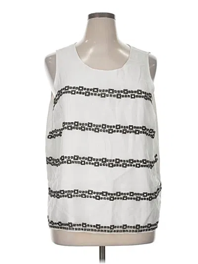 Pre-owned Nic + Zoe Sleeveless Blouse In White